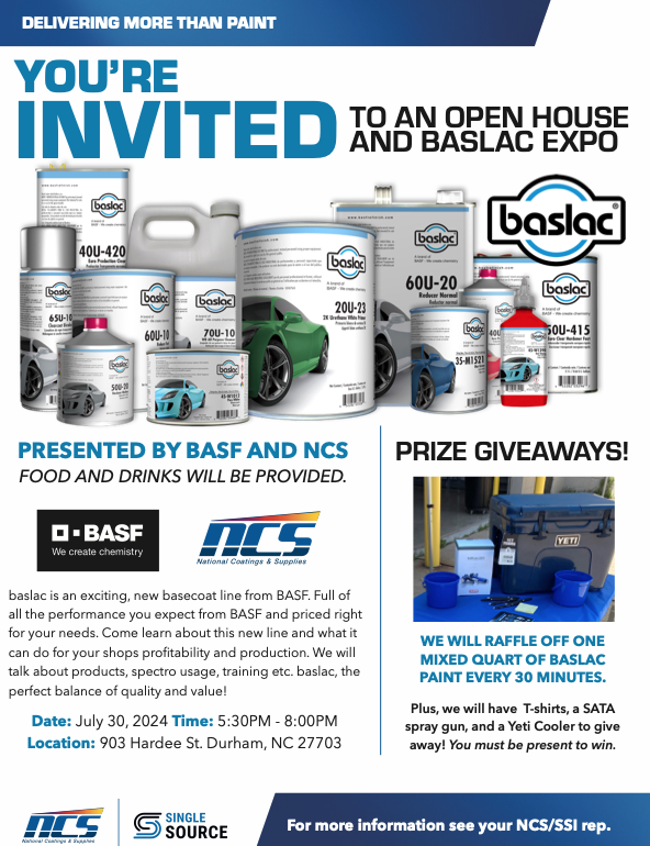 baslac basf paint event flier
